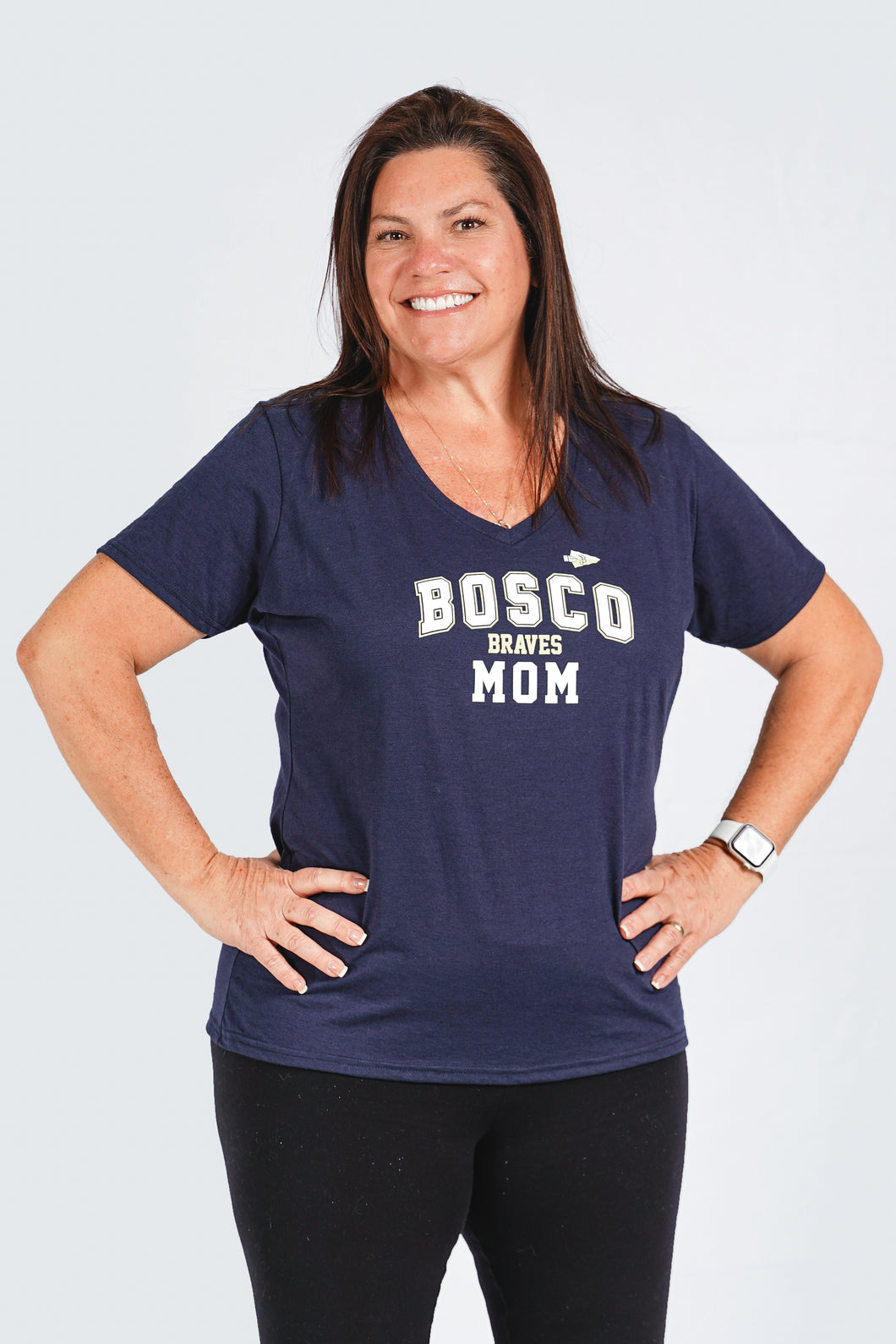 Bosco Mom Short Sleeve Vee Neck T-Shirt