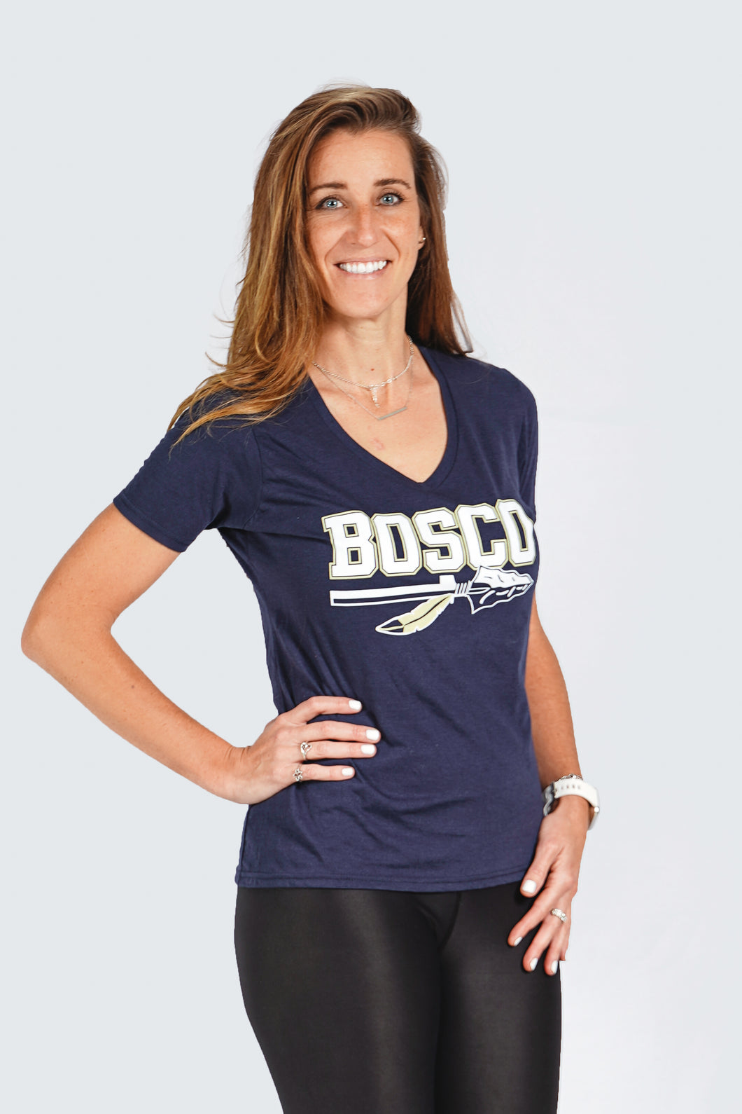 Ladies Bosco Classic Spear Short Sleeve V Neck T-Shirt