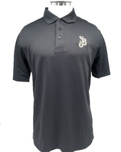 Load image into Gallery viewer, GRAY PERFORMANCE POLO SHIRT: SHORT SLEEVE WITH SJB LOGO
